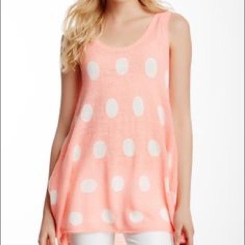 Wildfox White Label, semi sheer knit pink tank